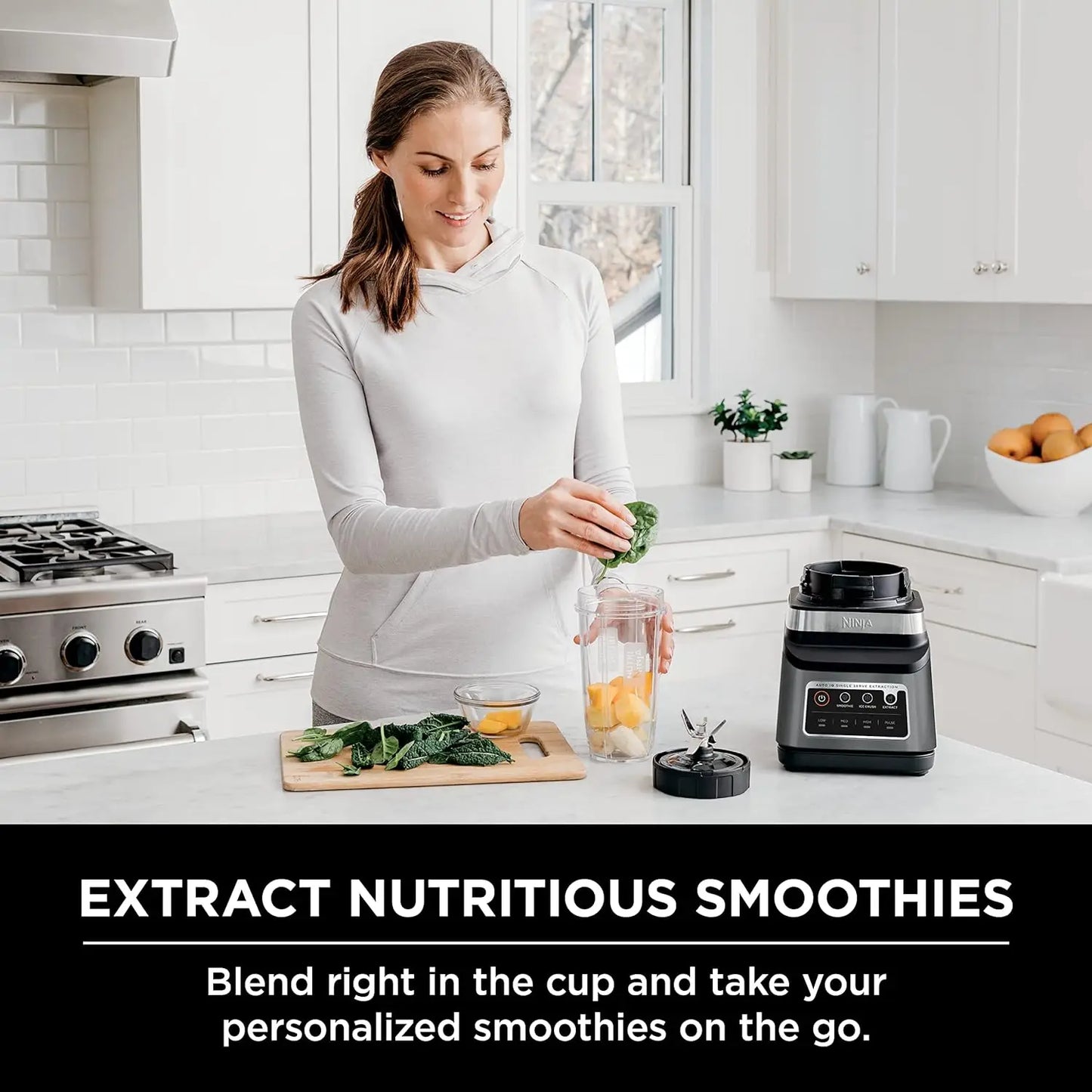 Ninja BN751 Professional Plus DUO Blender, 1400 Peak Watts, 3 Auto-IQ Programs for Smoothies, Frozen Drinks