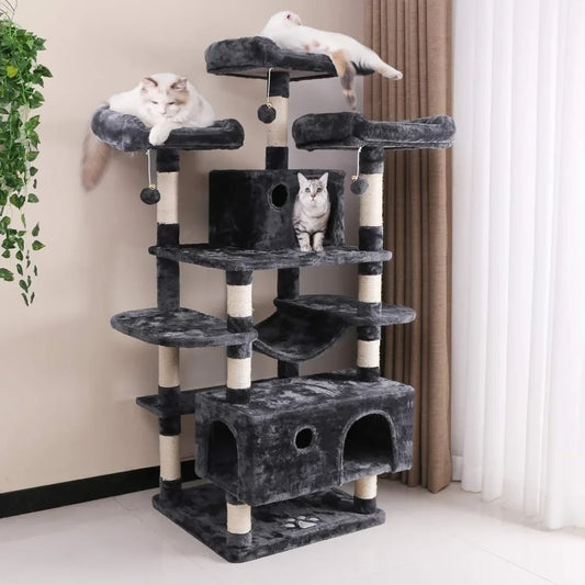 Cat Tree with Scratch Board Cat Tree Indoor Cat Tower Furniture Activity Center Free Shipping