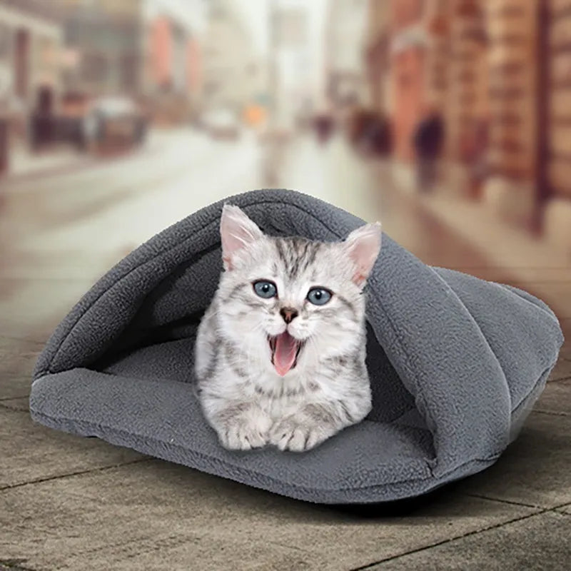 Slipper Kennel Cat Nest Small Dog Bed Cat Bed Warm Pet Sleeping Bag For Teddy Hamster Kitten Portable Pet Bed Rabbit Nest