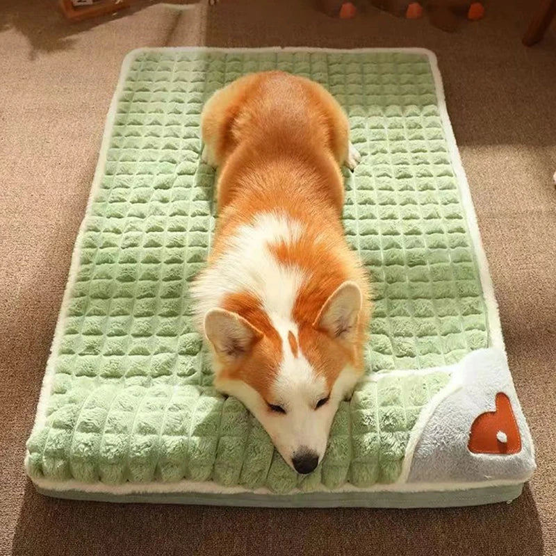 Winter Warm Dog Bed Mat Thickened Dog Sofa Mat For Small Medium Large Dogs Cats Deep Sleep Fluff Bed Removable Washable Pet Beds