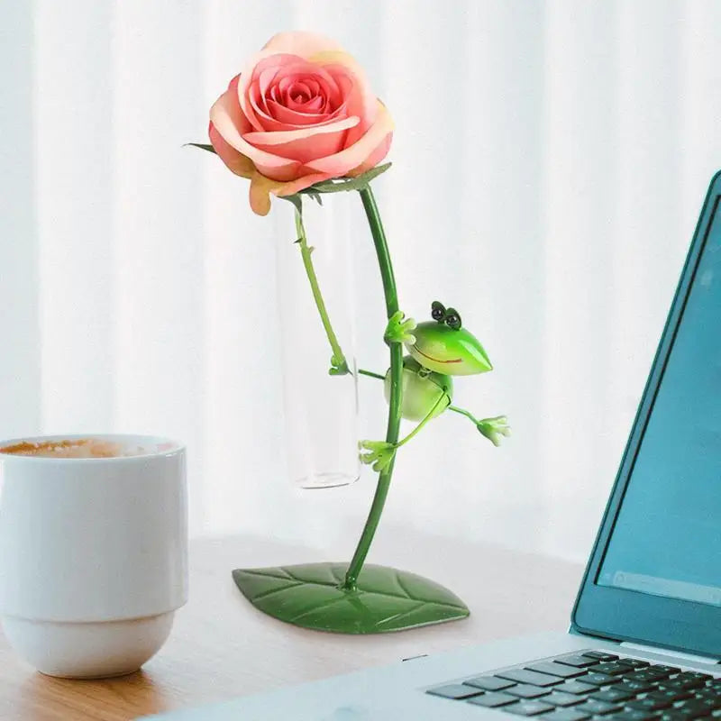 Test Tube Vases Cute Animal Creative Hydroponic Tube Vases Flower Vase For Desktop Holiday Home Wedding Living Room Decoration