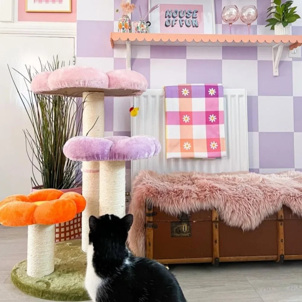 26.8" Cat Tree Condo With Sisal Scratching Posts Board Luxury Cozy House Indoor Heavy Duty for Cats Supplies Freight free