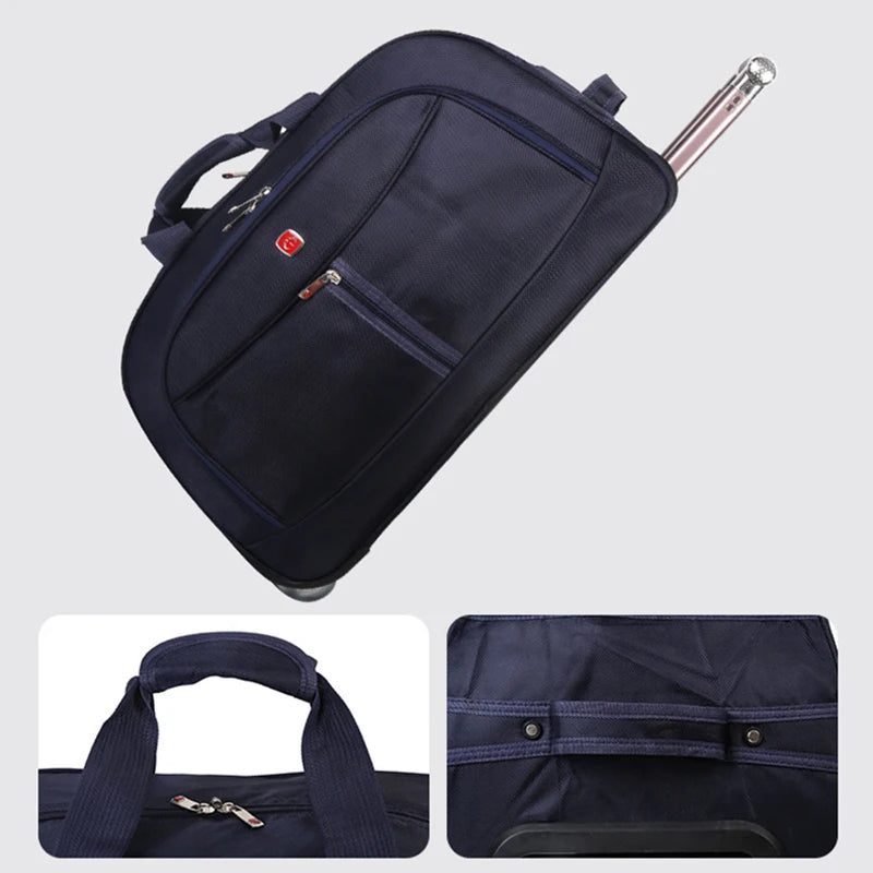 Trolley Travel Bag Rolling Suitcase Men Women Casual Thickening Large Capacity Luggage Duffel With Wheels Carry On Bag