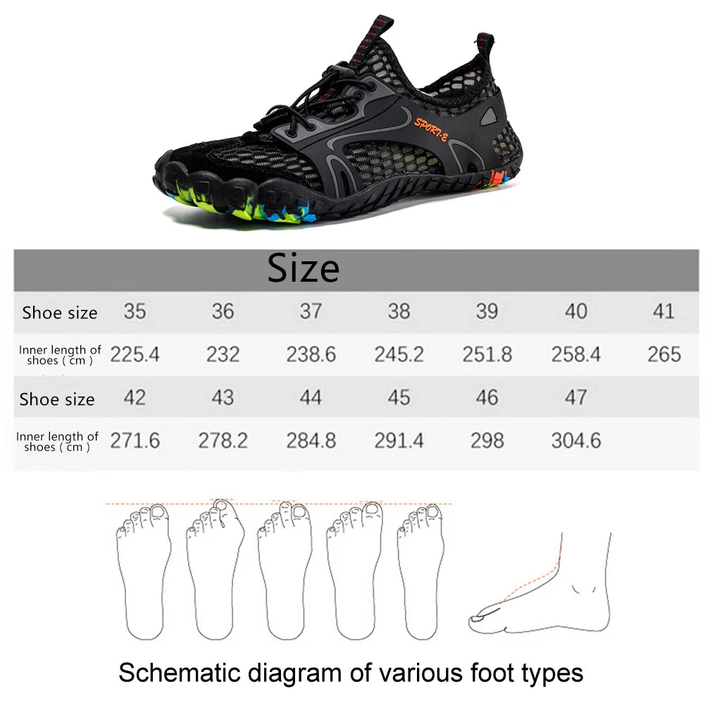 Quick Dry Aqua Shoes Breathable Diving Sneakers Wear-resistant Swimming Water Shoes Comfortable Outdoor Supplies for Lake Hiking