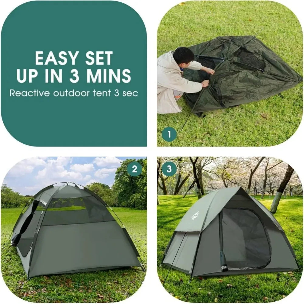 2-3 Person Camping Tent, Tents for Camping with Removable Rainfly, Family Dome Easy Set Up Tent, Lightweight Tent for Camping