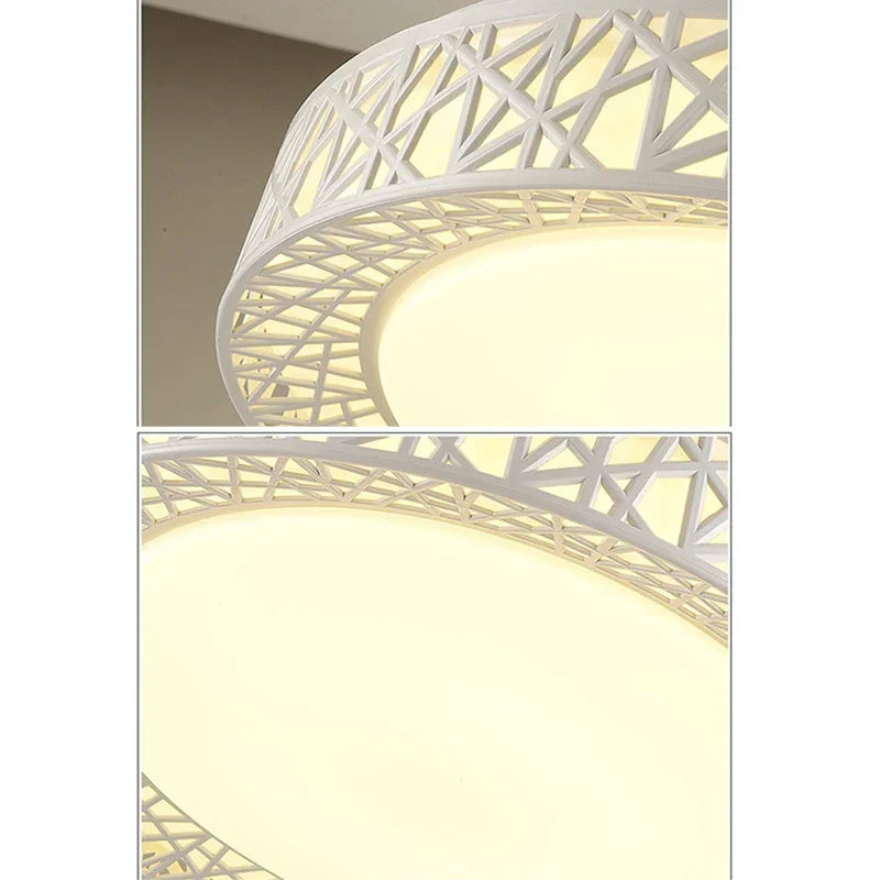 Plafonnier Lamparas Colgantes Para Techo LED Ceiling Light Bird Nest Round Lamp Modern Fixtures Bedroom Plafonnier Salon