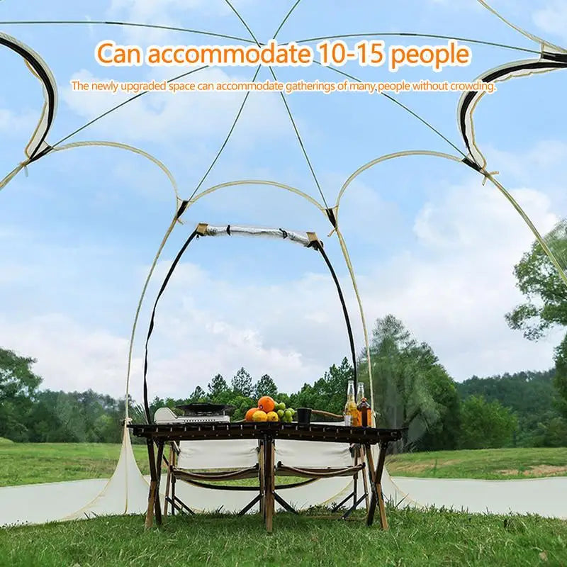 Transparent Dome Tent Camping Tent Outdoor Waterproof 10-15 Person Transparent Mushroom Tent For Wild Trips Hiking SurvivalOutdo