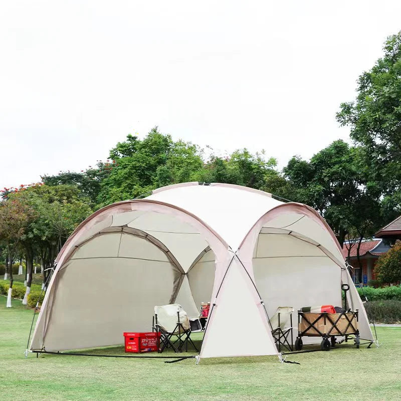 8-10 Person Outdoor Camping 420*420*230CM Waterproof Sunscreen Tents Light Luxury Round Big Canopy Large Awning Pergola Tent