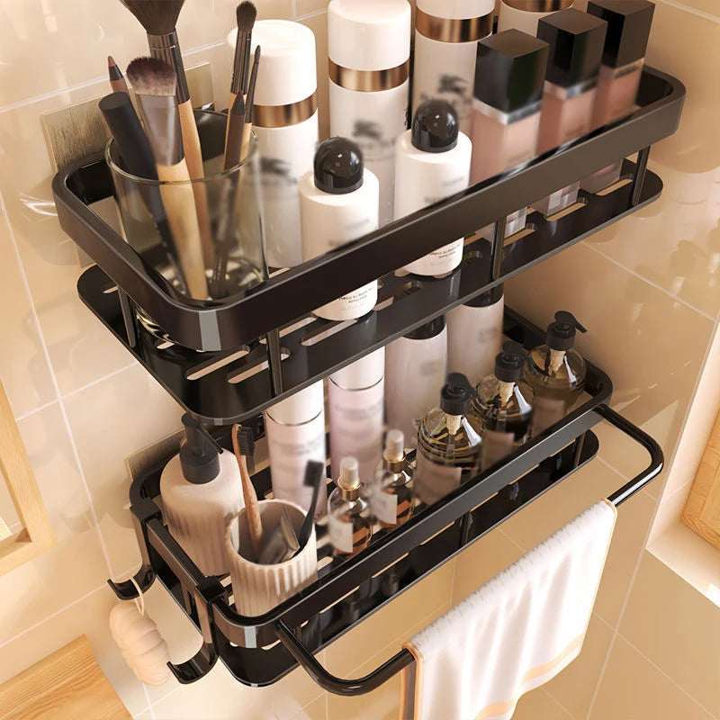 Bathroom Shelves Metal Shower Caddy No-drill Storage Shampoo Holder Toilet Rack Organizer Accessories