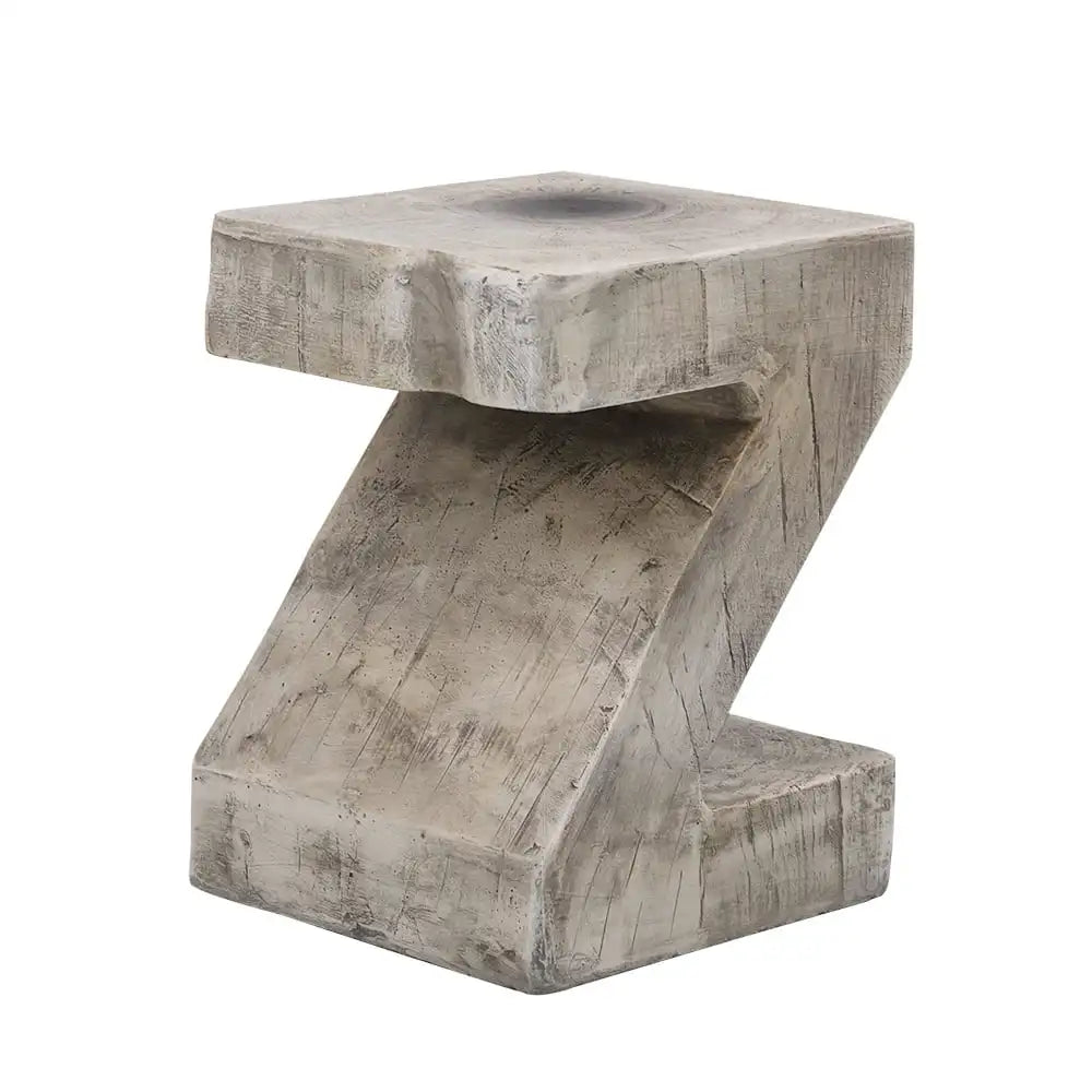 17''H Grey Resin End Table