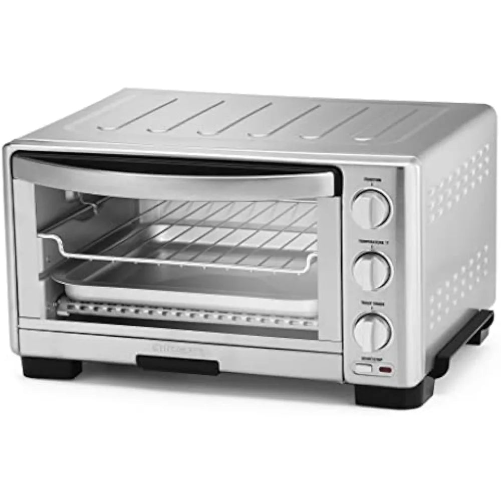 2023 New  TOB-1010 Toaster Oven Broiler, 11.875" X 15.75" X 9", Stainless Steel