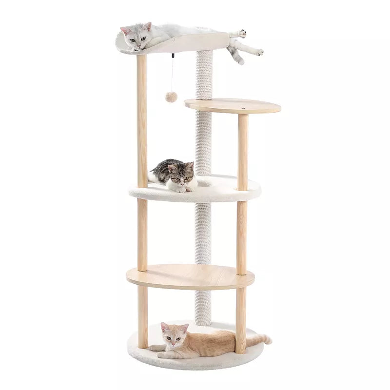 Cat's House Scratcher Home Furniture Cat Tree Towel Pets Hammock Climbing Frame Toy Spacious Perch for Dropshipping