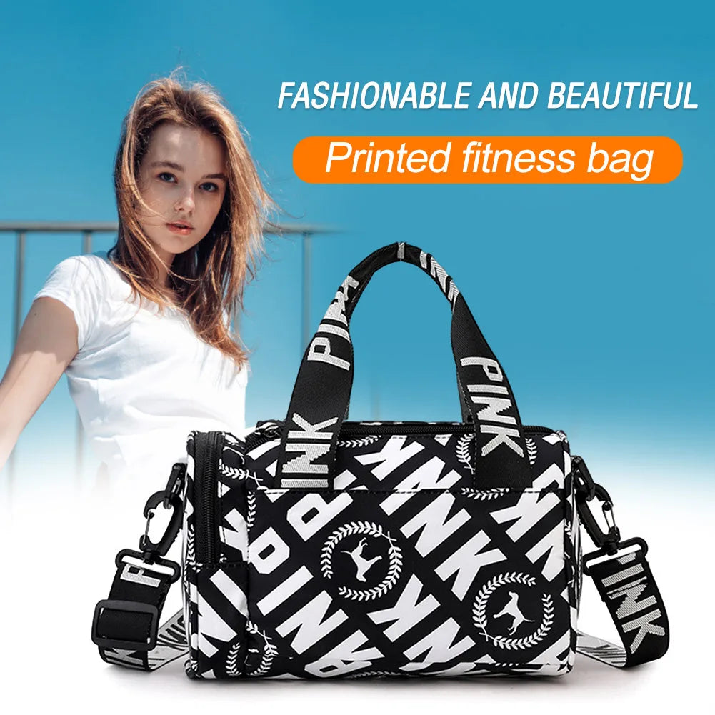 Women Portable Gym Bags Large Capacity Small Yoga Sports Backpack Multifunctional Wear-resistant with Zipper for Travel Swimming