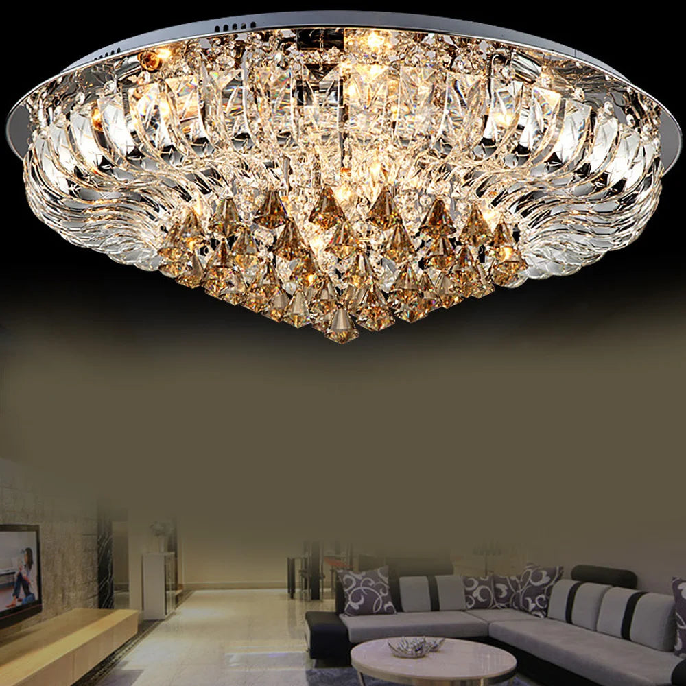 60*30cm Crystal Ceiling Lamp LED Chandelier Dimmable Light DHL