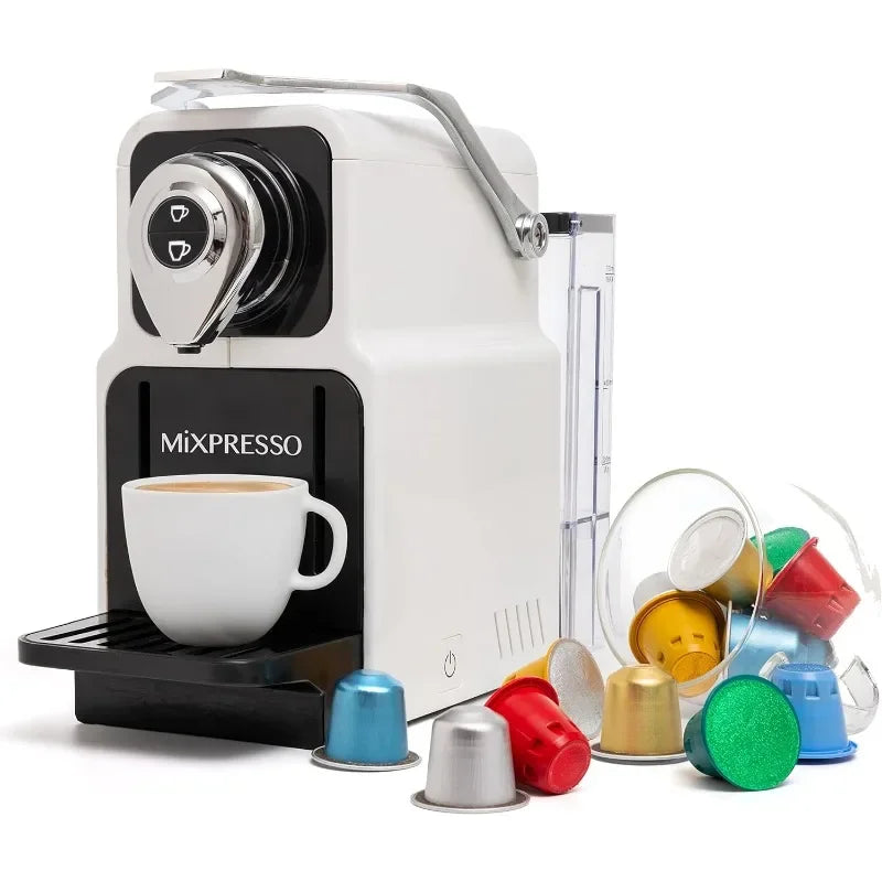 Mixpresso Espresso Machine for Nespresso Compatible Capsule, Single Serve Coffee Maker Programmable Buttons for Espresso Pods