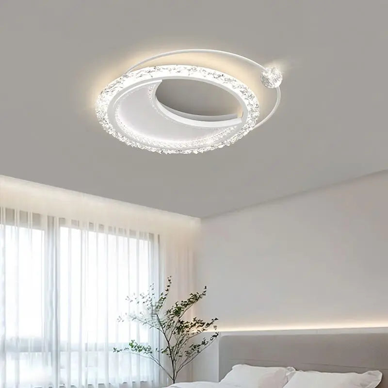 Modern LED Shine Minimalist Ceiling Lamps Acrylic Gold Chandeliers Living Dining Room Bedroom Lights Home Decor Luster Fixtures