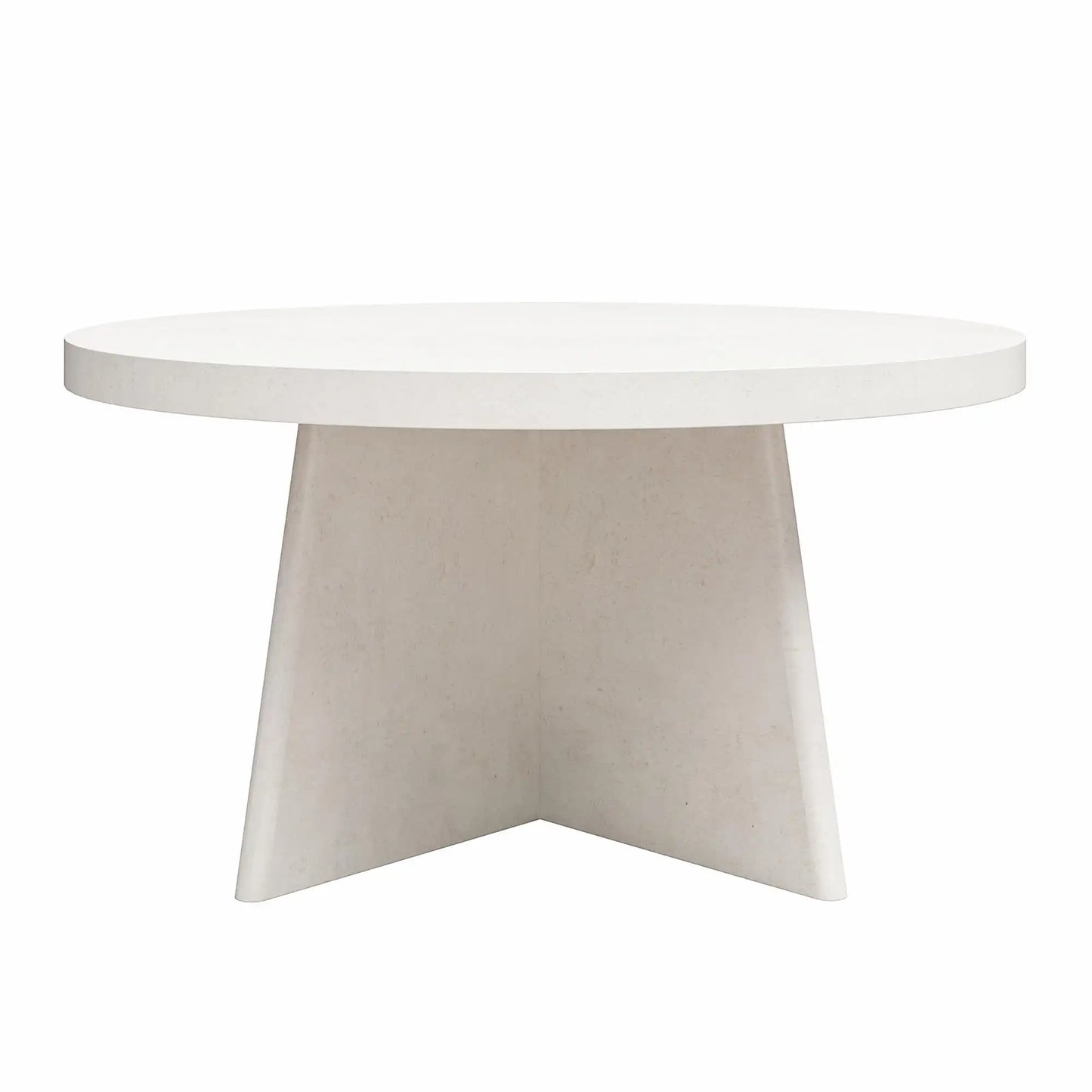 Liam Round Coffee Table, Plaster for Living Room, Small Rising Wooden Dining Center Tables