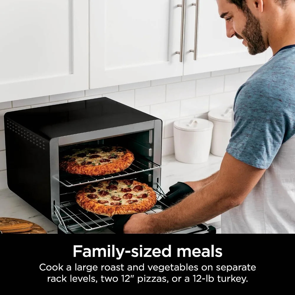 DT202BK Foodi 8-in-1 XL Pro Air Fry Oven, Large Countertop Convection Oven, Digital Toaster Oven, 1800 Watts