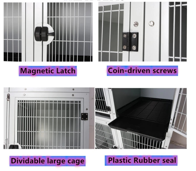 veterinary clinic Pet Cages Mental Dog Kennel Stainless Steel dog crate large stackable dog cages