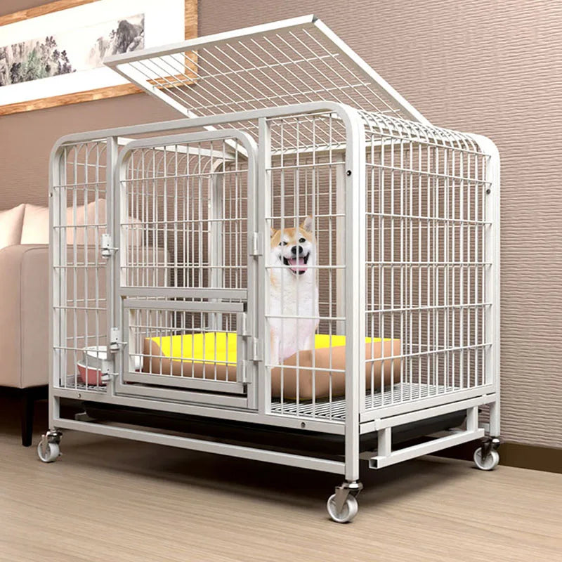 1PCS 78x54x70cm Assemblab portable iron tube plastic spraying rust prevention Kennel metal teddy dog cage