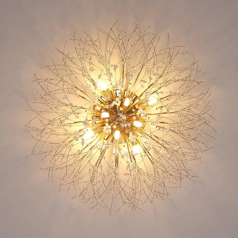 2023 Nordic Modern Dandelion Ceiling Light Crystal Light Romantic Bedroom Dining Room Living Room Firefly Fireworks Lighting