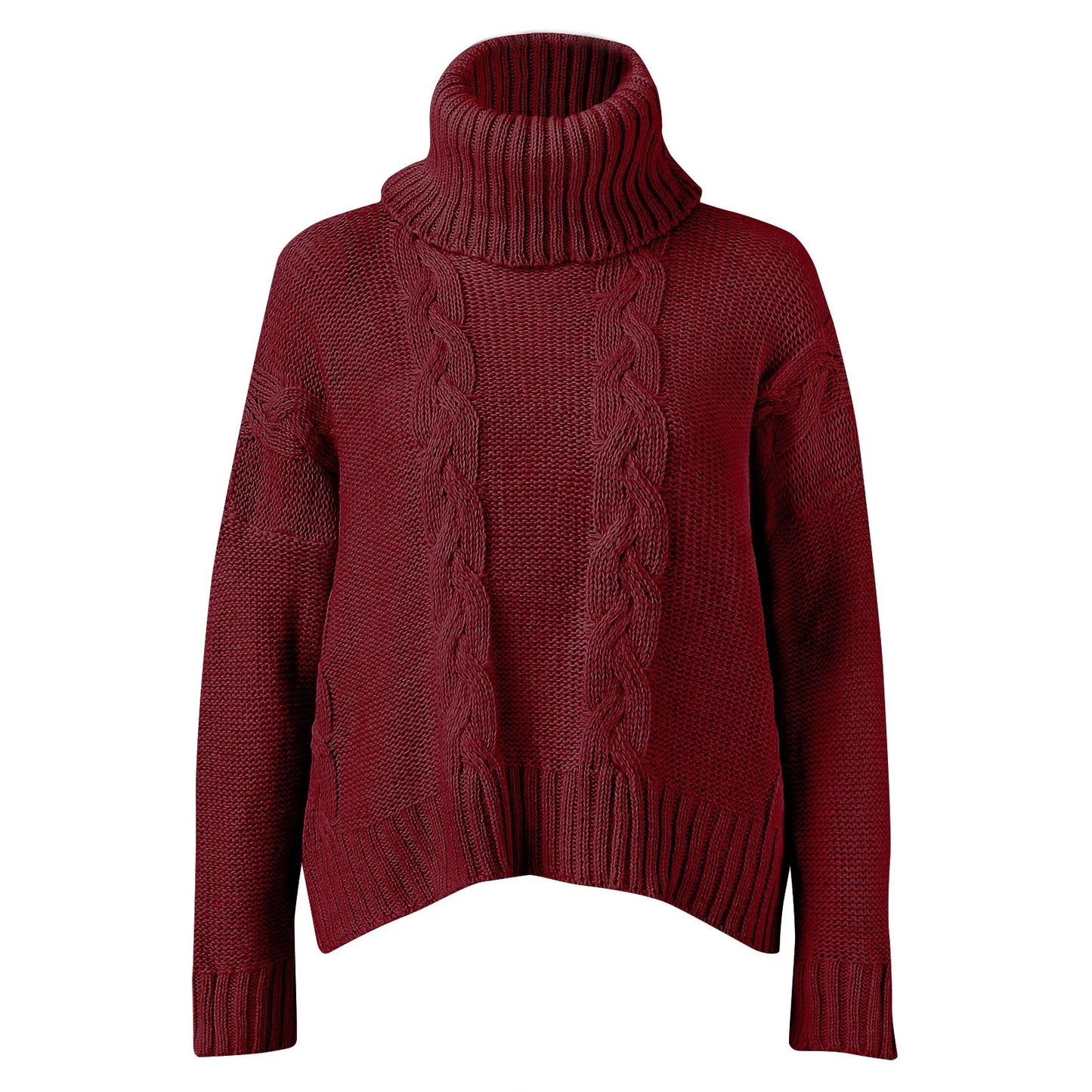 Fashion Turtleneck Sweater For Women 2023 Autumn Oversized Long Sleeve Knitted Pullover Female Solid Warmth Loose Lady Knitwear