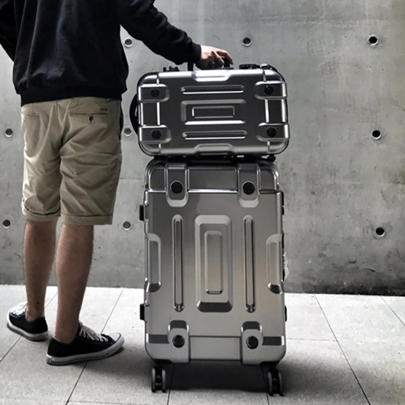 Personalized Luggage Men's Sturdy Thickened 28 Inch Trolley Box Silent Shockproof Universal Wheel Mounting Case Travel Suitcase