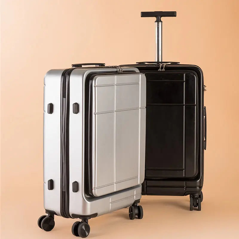 Open Trolley Case password suitcase with wheel PC durable suitcase high value business new trolley luggage case bag 20inch carry