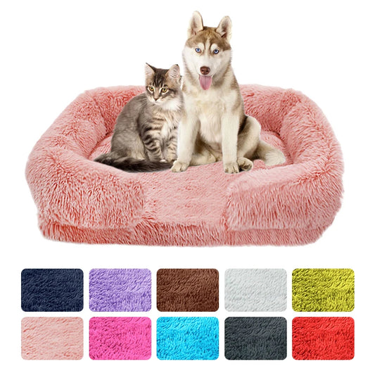 Pet Dog Bed Dog Sofa Deep Sleep Small Medium Large Dog House Square Thickened Warm Dog Mat Kennel Pet Product Accessories