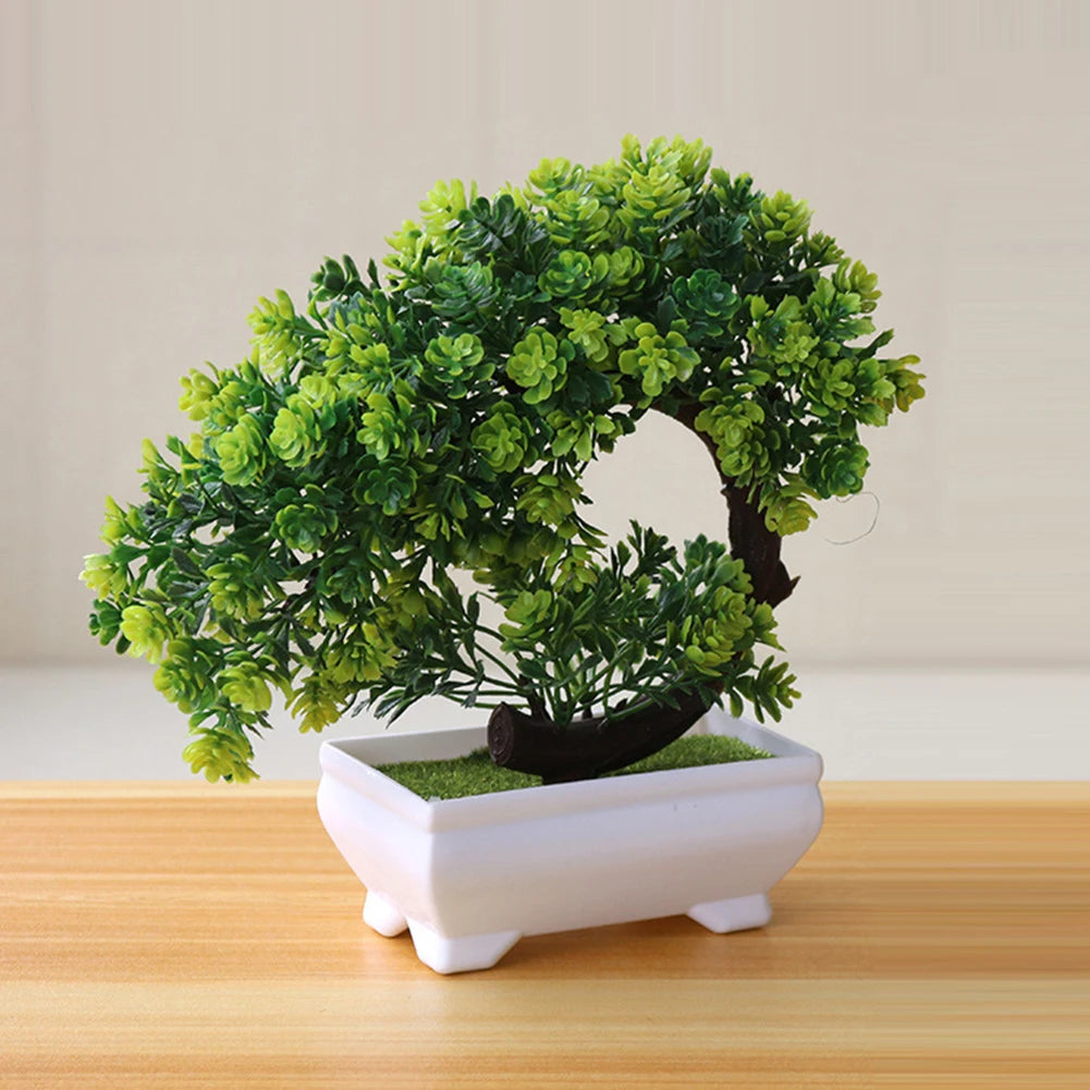 Simulation Fake Potted Bonsai Tree Artificial Plant Desk Ornament Artificial Plant Bonsai Small Tree Pot Home Decoration