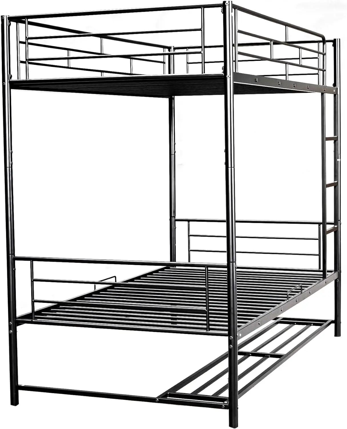 Twin Over Twin Bunk Bed with Under-Shelf & Ladder for Kids,Adult,Convertible Metal Bedframe,Perfect for Dorm,Bedroom,Guest Room