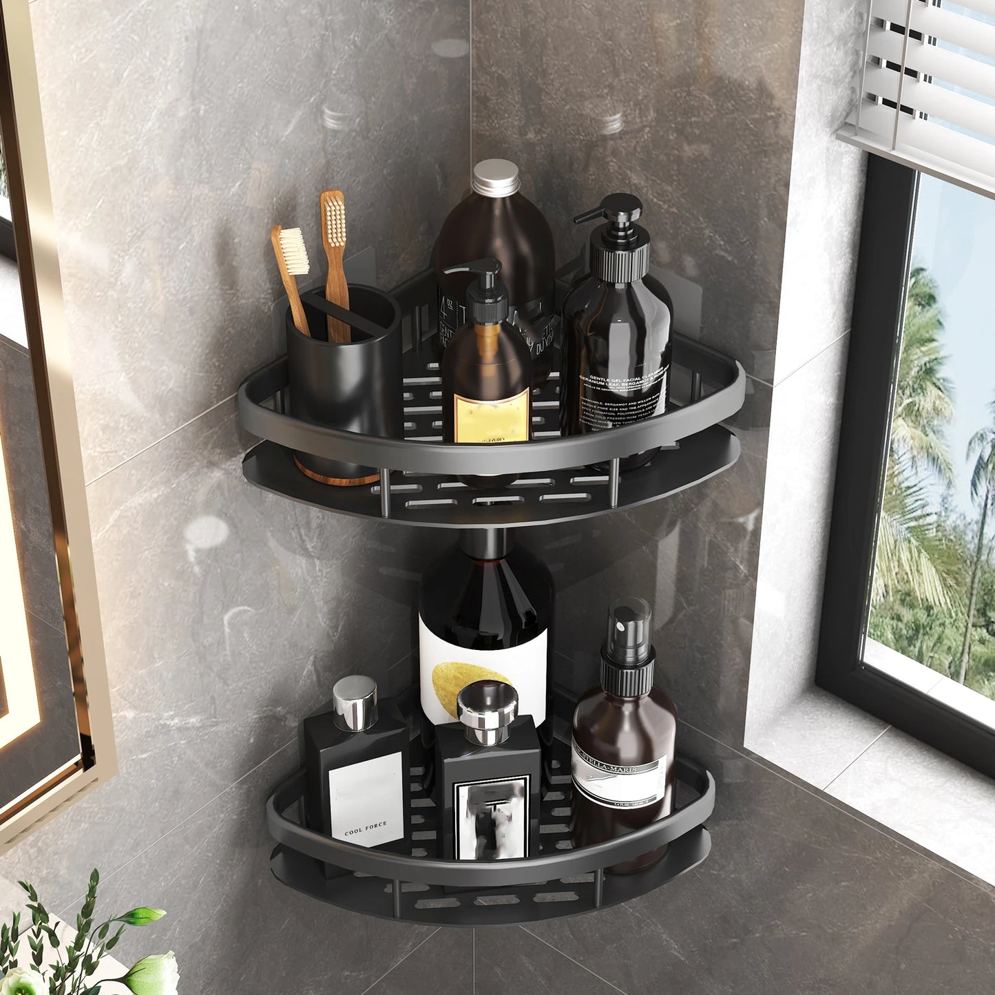 Bathroom Shelf Rack Kitchen Shelf Spice Rack Floating Shelves for Wall Storage Shower Room Rack Shelves Makeup Storage Organizer