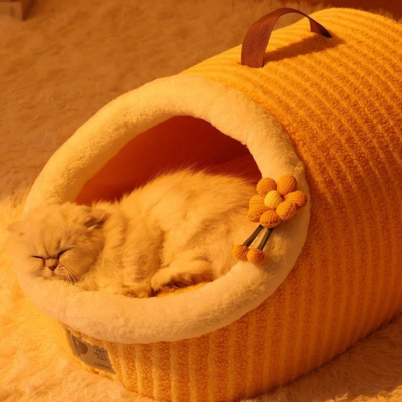 Winter Cozy Pet House Cats Soft Nest Kennel Sleeping Cave Cat Dog Kitty Warm Thickening Tents Bed For Small Medium Dogs Cats