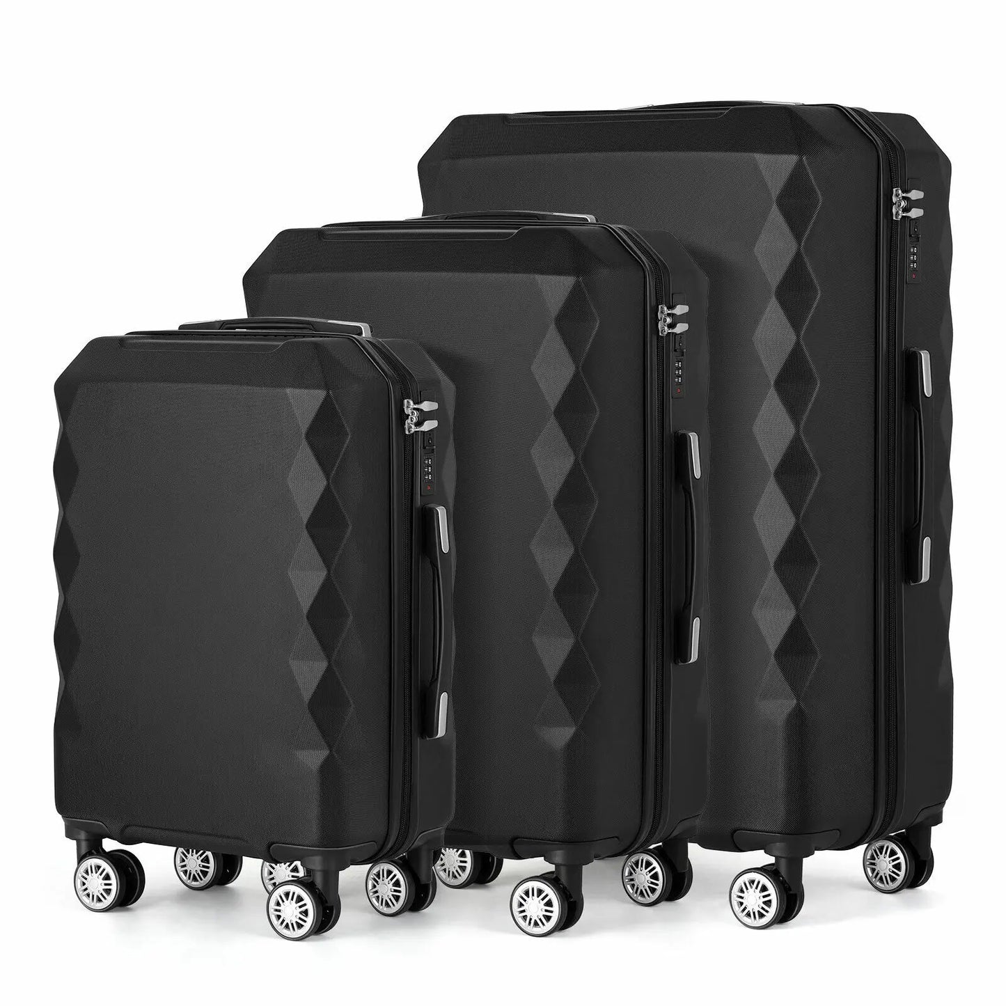 3pcs Luggage Set (20/24/28 Inch) Hardside Luggage with Spinner Wheels for Travel Boarding Luggage