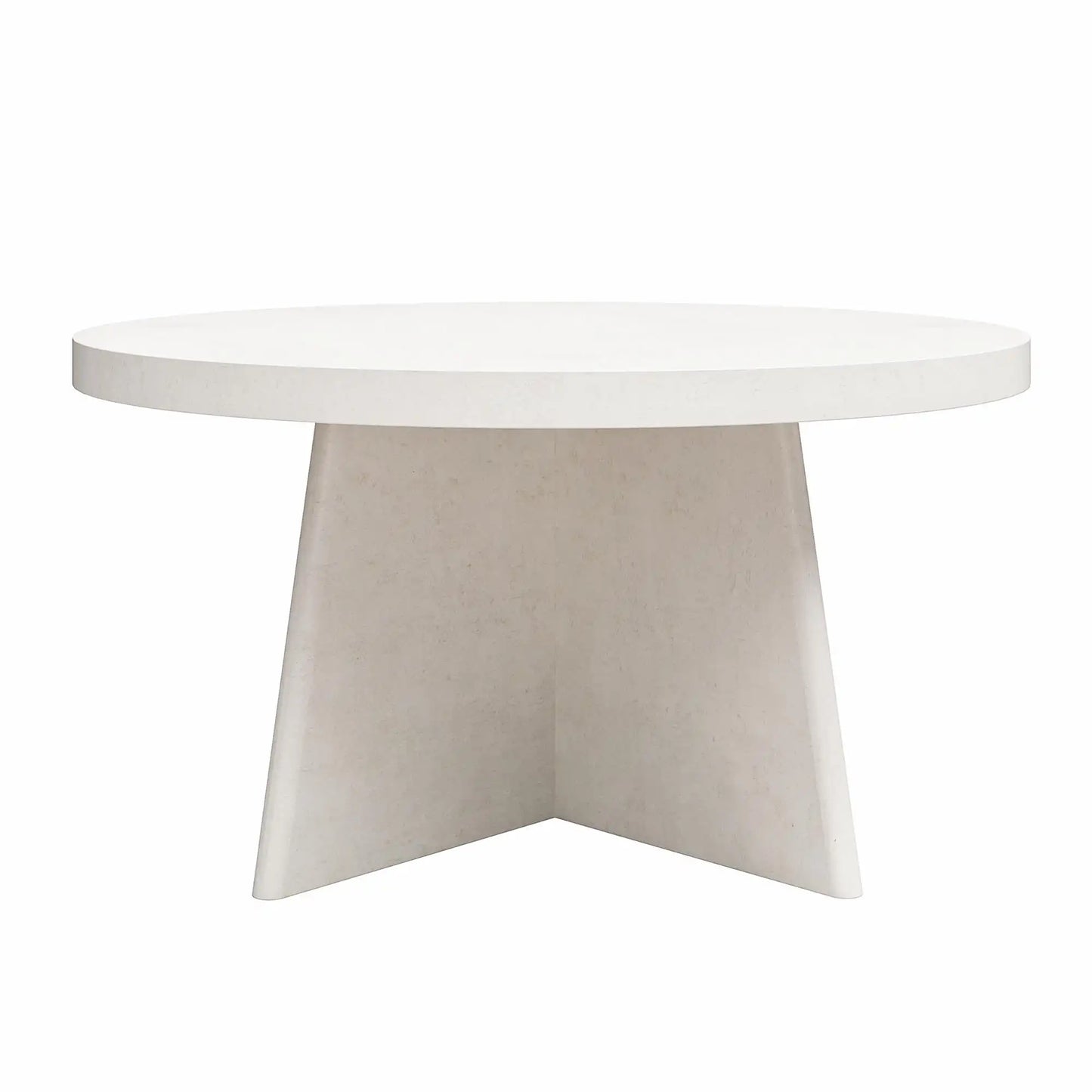 Liam Round Coffee Table, Plaster for Living Room, Small Rising Wooden Dining Center Tables