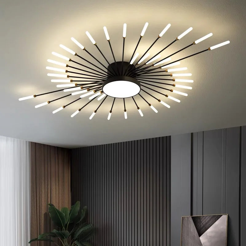 2024 New fireworks Modern LED Chandelier Lights For Living Kids Room Bedroom Hall Lighting Decoration Indoor Lamps Home Luster