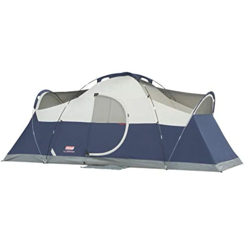 Coleman Elite Montana Camping Tent with LED Lights, Weatherproof 8-Person Family Tent with Included Carry Bag, Rainfly, Air Vent