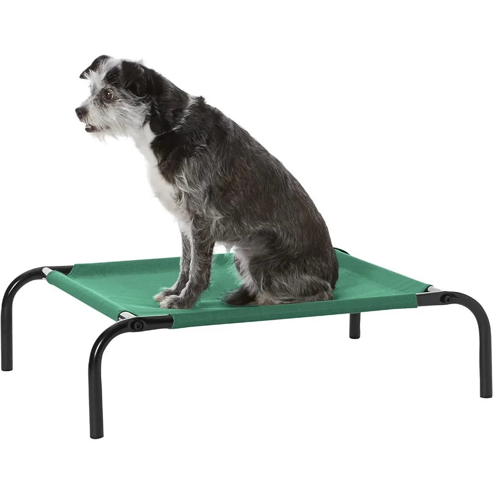 Large Dog Beds and Furniture Basics Cooling Elevated With Metal Frame 130 X 80 X 19 Cm(L *W*H) Green Pet Accessories