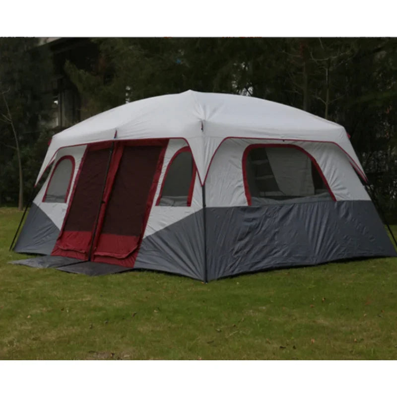 YOUSKY Large Space Outdoor Camping Tents 8+ People Double Layers Luxury 2 Bedrooms 1 Lliving Room Family Travel Camping Tent