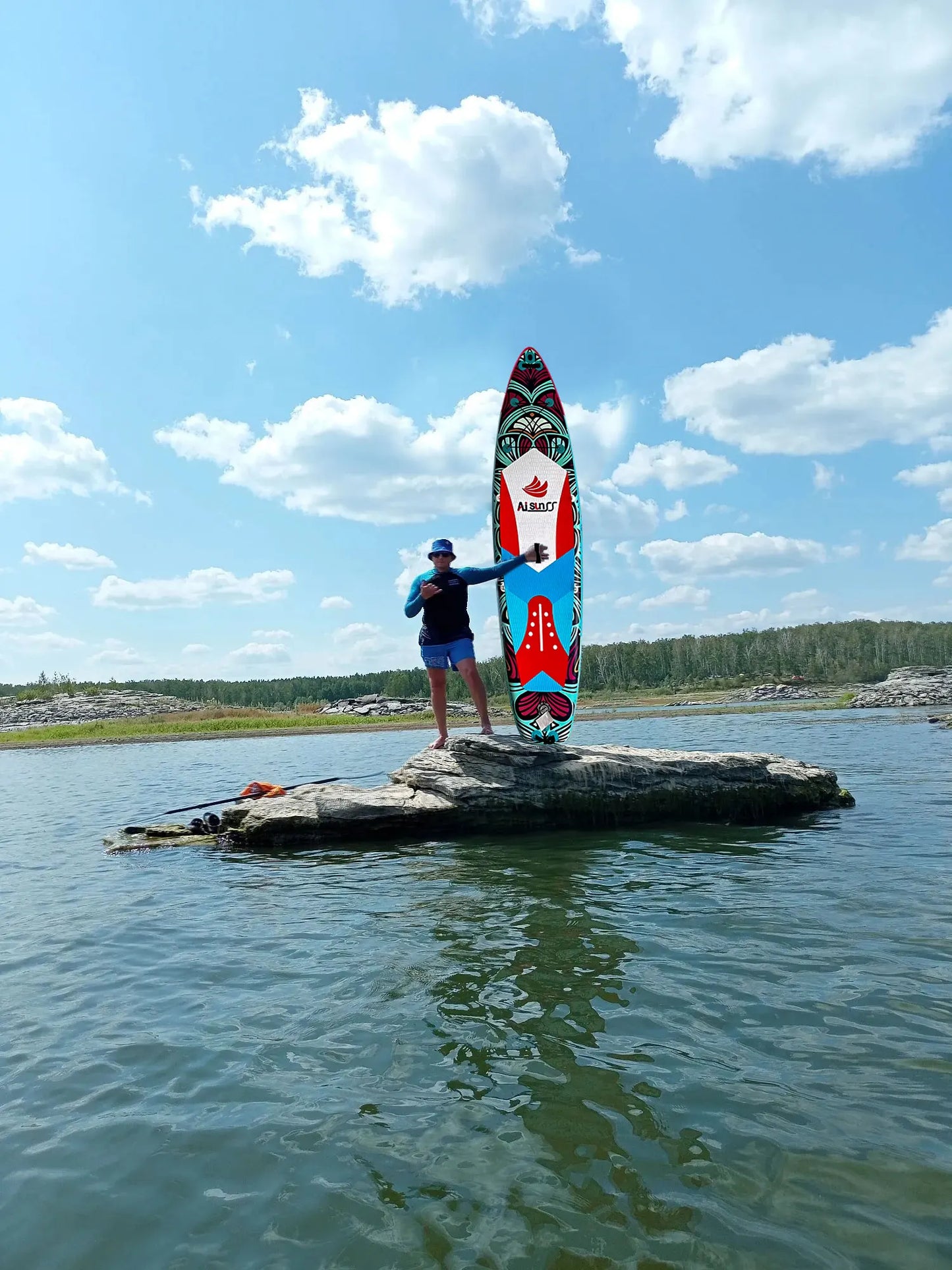 Inflatable Stand Up Sup Paddle Board Sub Board, Wakeboard, Soft Surfboard, Foldable, High Quality