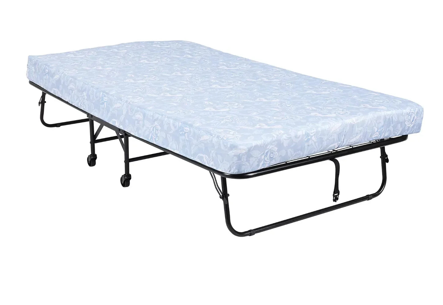 Folding Rollaway Guest Bed with 5 Inch Mattress, Twin folding bed with mattress