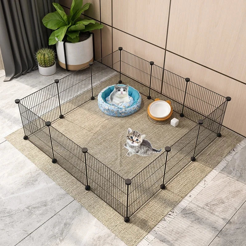 DIY Small Animal Cage Foldable Pet Dogs Playpen Encryption Fence Kennel House Exercise Training Cage Kitten Space Dog Supplie