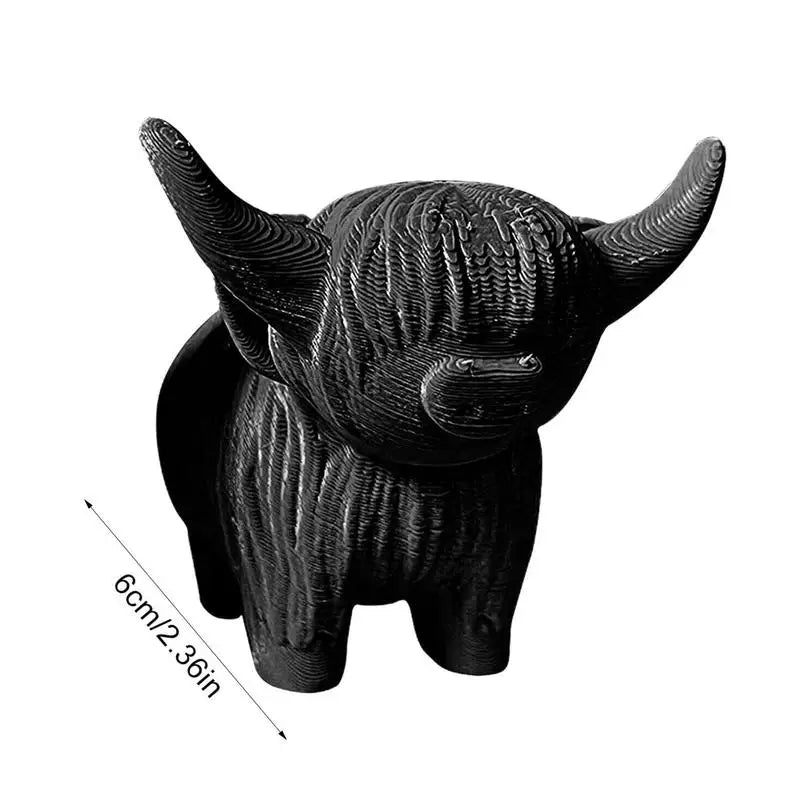 Highland Cow Figurine Highland Cow Sculpture Scottish Highland Cow Toy 3D Printed Artifact Cow Figurines Home Decor Calf Toy Cow