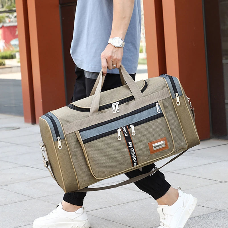 Travel Bag Large Capacity Handbag Portable Outdoor Carry Luggage Convenient Practical Male's Weekend Duffle Bags