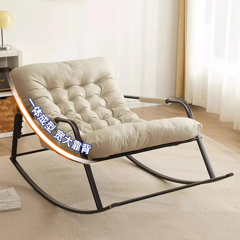 Lazy Sofa Chair Rocking Bedroom Couch Outdoor Recliner Lounge Armchair Nordic Reading Accent Comfy Poltrona Salon Furniture