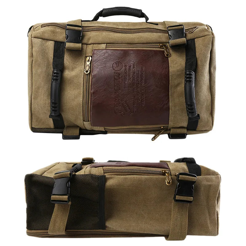 New Large Capacity Canvas Backpack For Men Travel Rucksack Fashion Shoulder Handbag Outdoor Travel Bag Male Rugzak Luggage Bag