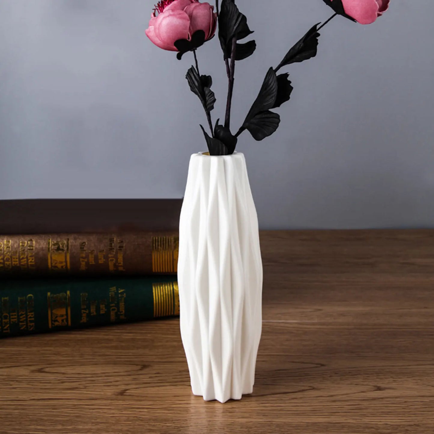 2022 Multiple PE Vase Flower Imitation Ceramic Plastic Flower Vase Flower Basket Nordic Style Modern Vases Decoration Home Decor