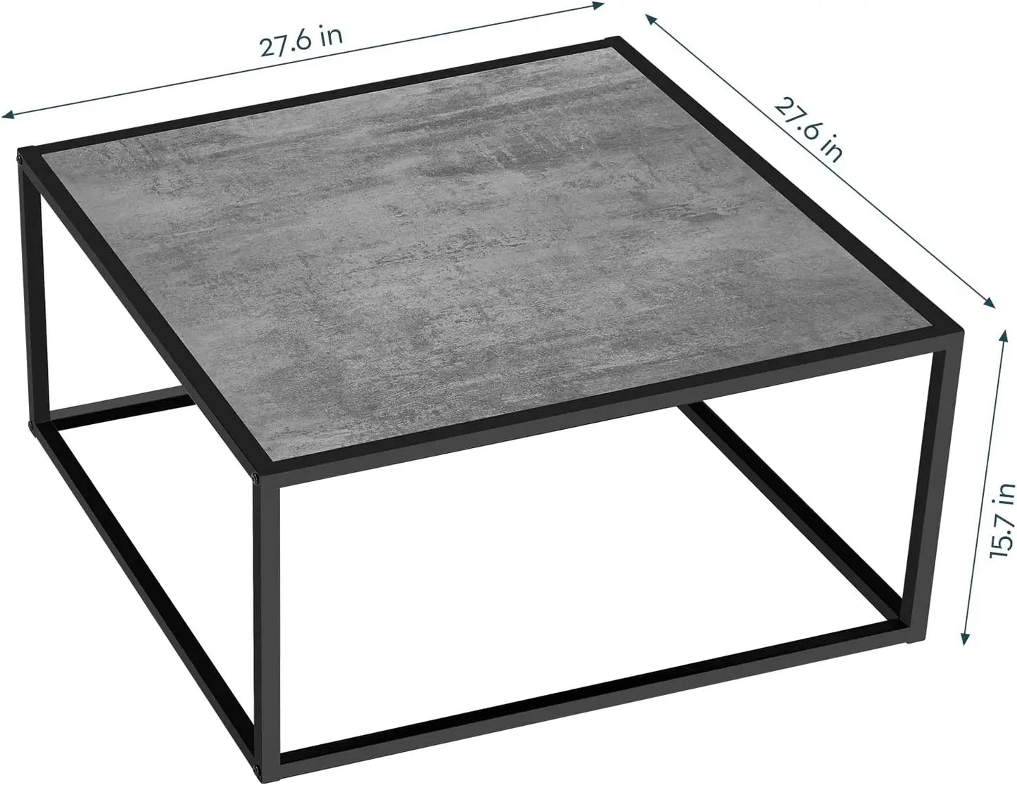 SAYGOER Small Coffee Table Square Modern Coffee Tables for Small Spaces Low Center Table for Living Room Office Easy Assembly