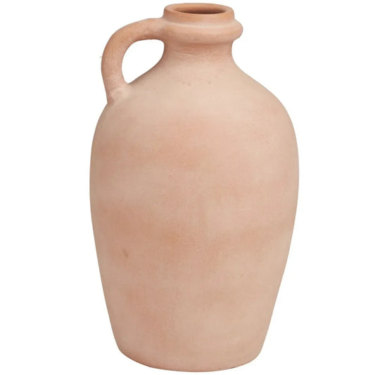 Terracotta Jug Orange Ceramic Vase With Handle Decoration for Home Decor Interior Living Room Decorations Vases Decorate Pots