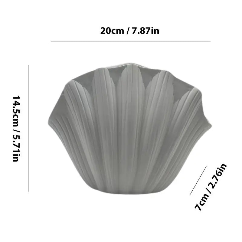 Ceramic Vase Sea Shell Lotus Leaf Leaf Shape Floral Arrangement Accessories Flower Vase Terrarium Room Decoration Accessories